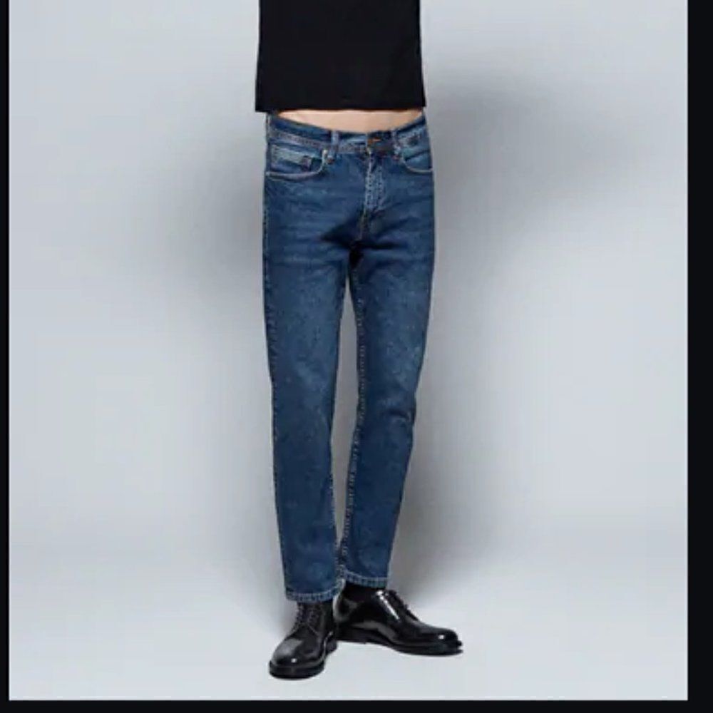 Zara Mens Jeans Sz US 32 EU 42 Blue Slim Fit Skinn